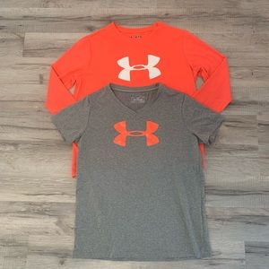 UNDER ARMOUR Youth Medium T-shirt And Long Sleeve